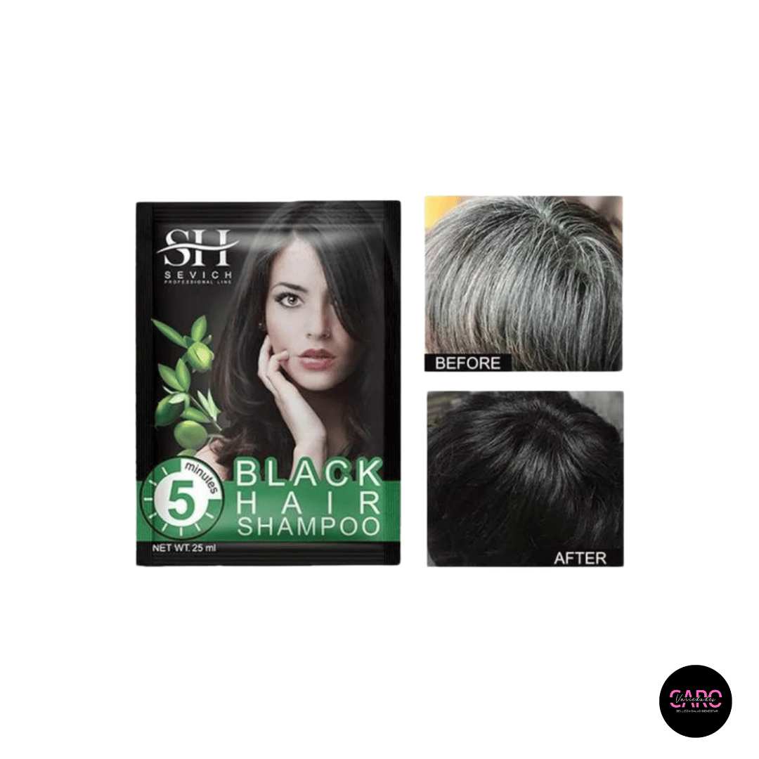 Shampoo Cubre Canas En 5 Minutos Cabello Negro 10 Sachet Shampoo Cubre Canas En 5 Minutos Cabello Negro 10 Sachet