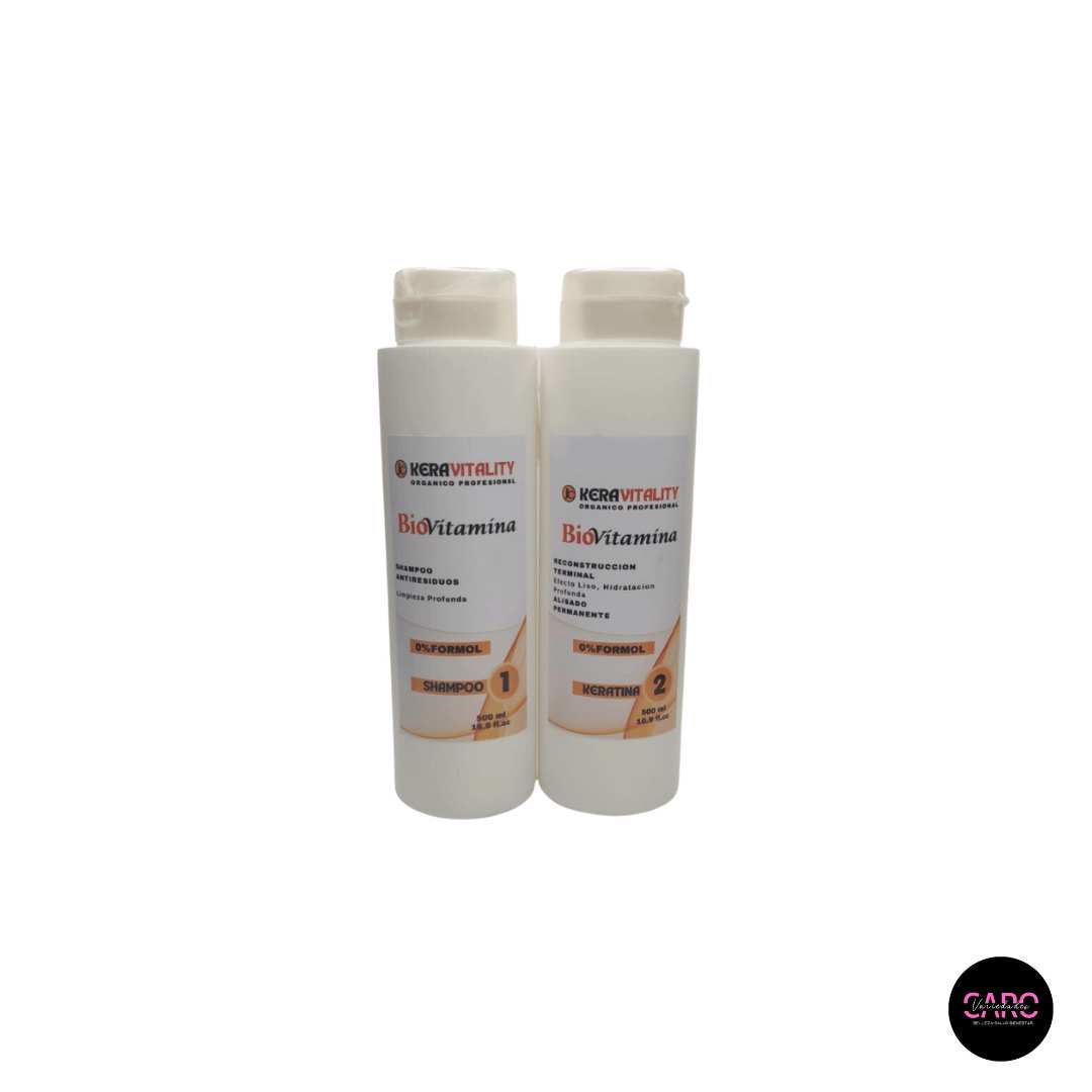 Kit Keratina Organico KeraVitality Profesional BioVitamina 500ml Kit Keratina Organico KeraVitality Profesional BioVitamina 500ml