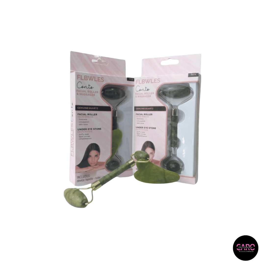 Rodillo Facial Roller Jade Doble