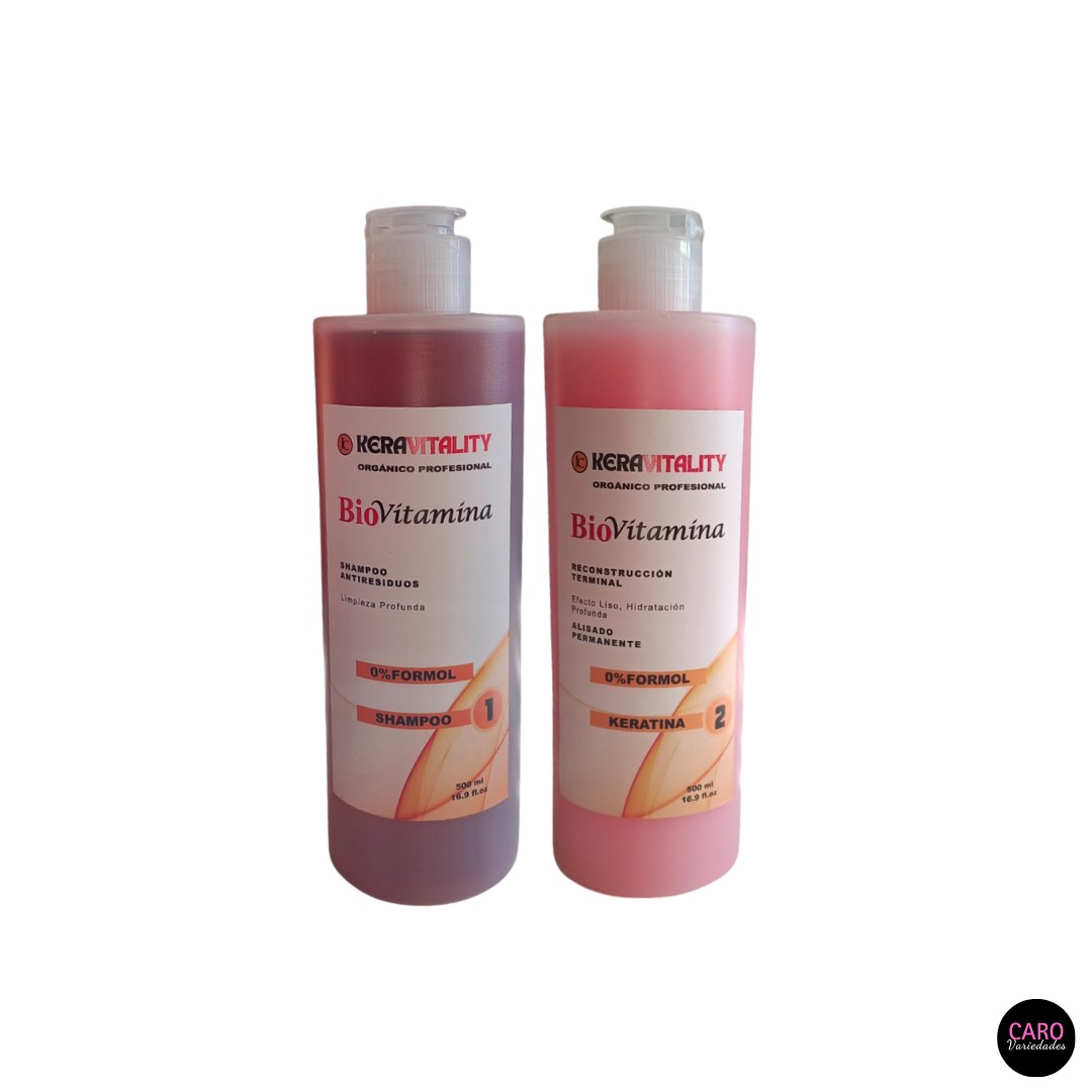 Kit Keratina Organico KeraVitality   Profesional BioVitamina 500ml